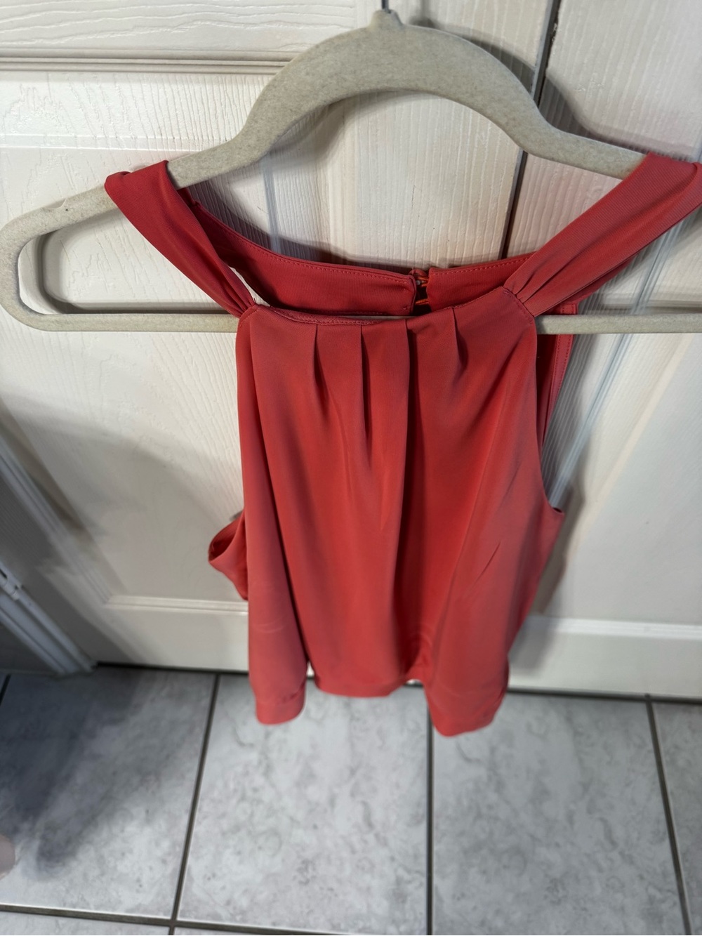INC International Concepts Coral Pleated Halter Crop Top